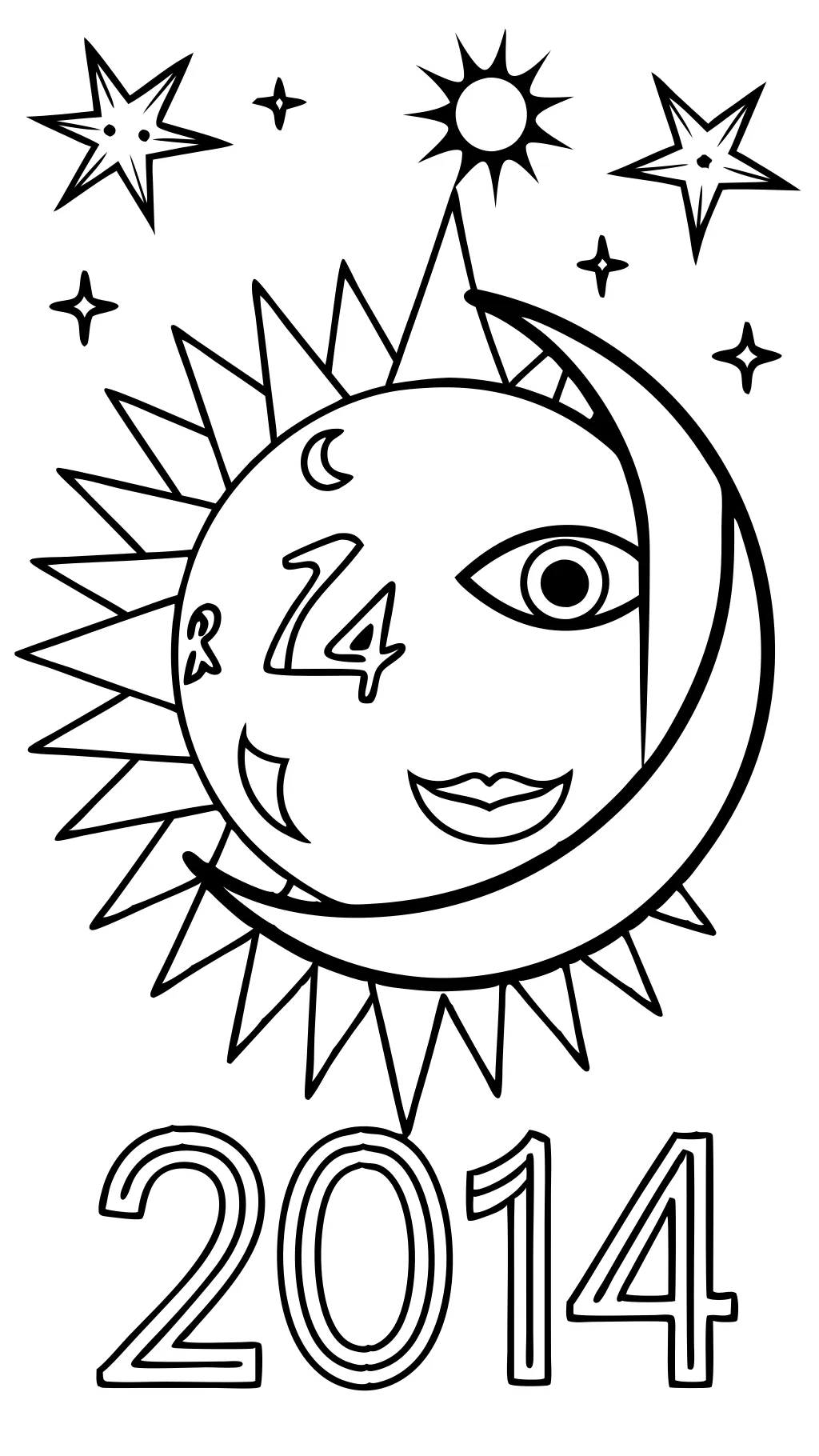 eclipse 2024 coloring pages